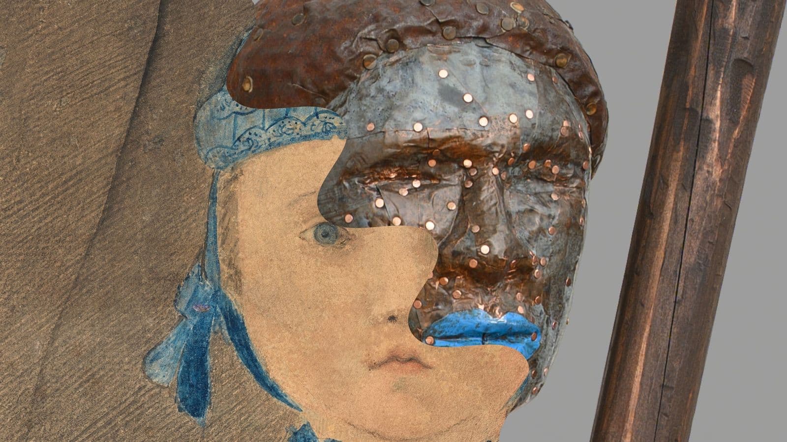 An old masters painting and a contemporary sculpture