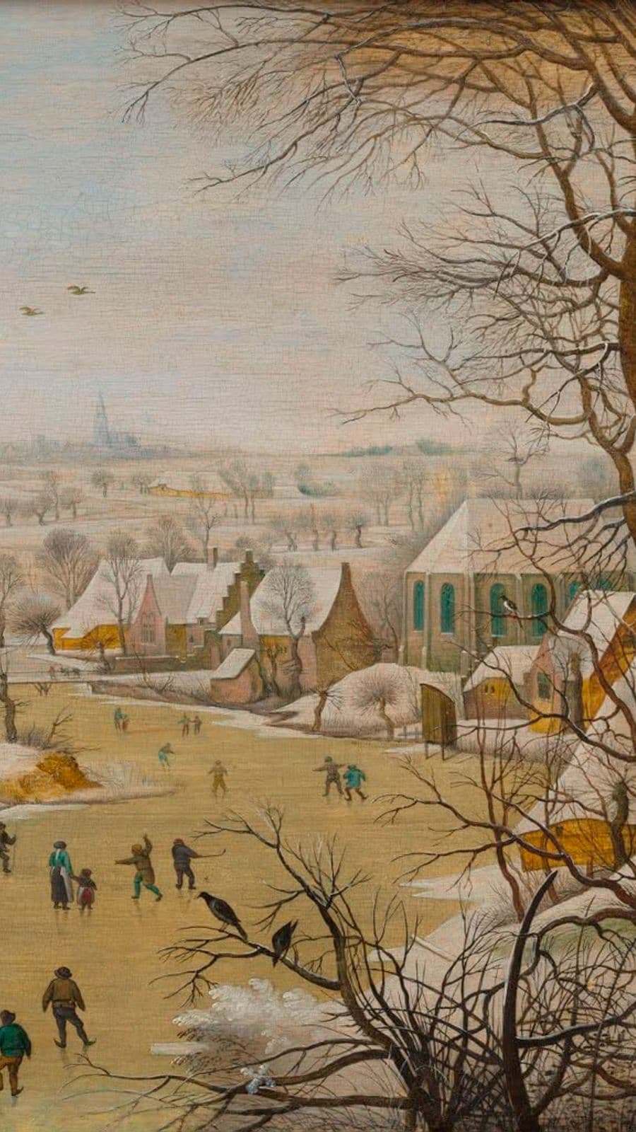 Pieter Brueghel de Jonge (werkplaats), Winterlandschap met vogelval, 1631. Collectie Bonnefanten, verworven met steun van de Vereniging Rembrandt.