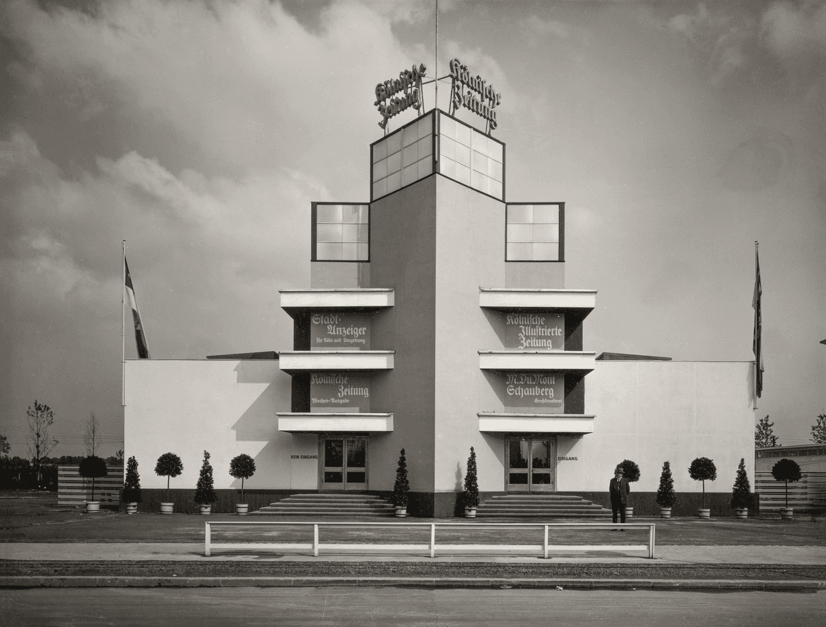 Werner Mantz, Haus der Kölnischen Zeitung, Pressa (House of the Kölnische Zeitung, Pressa), Cologne (D/GER), 1928. Architects: Wilhelm Riphahn and Caspar Maria Grod. ©Werner Mantz/Nederlands Fotomuseum.