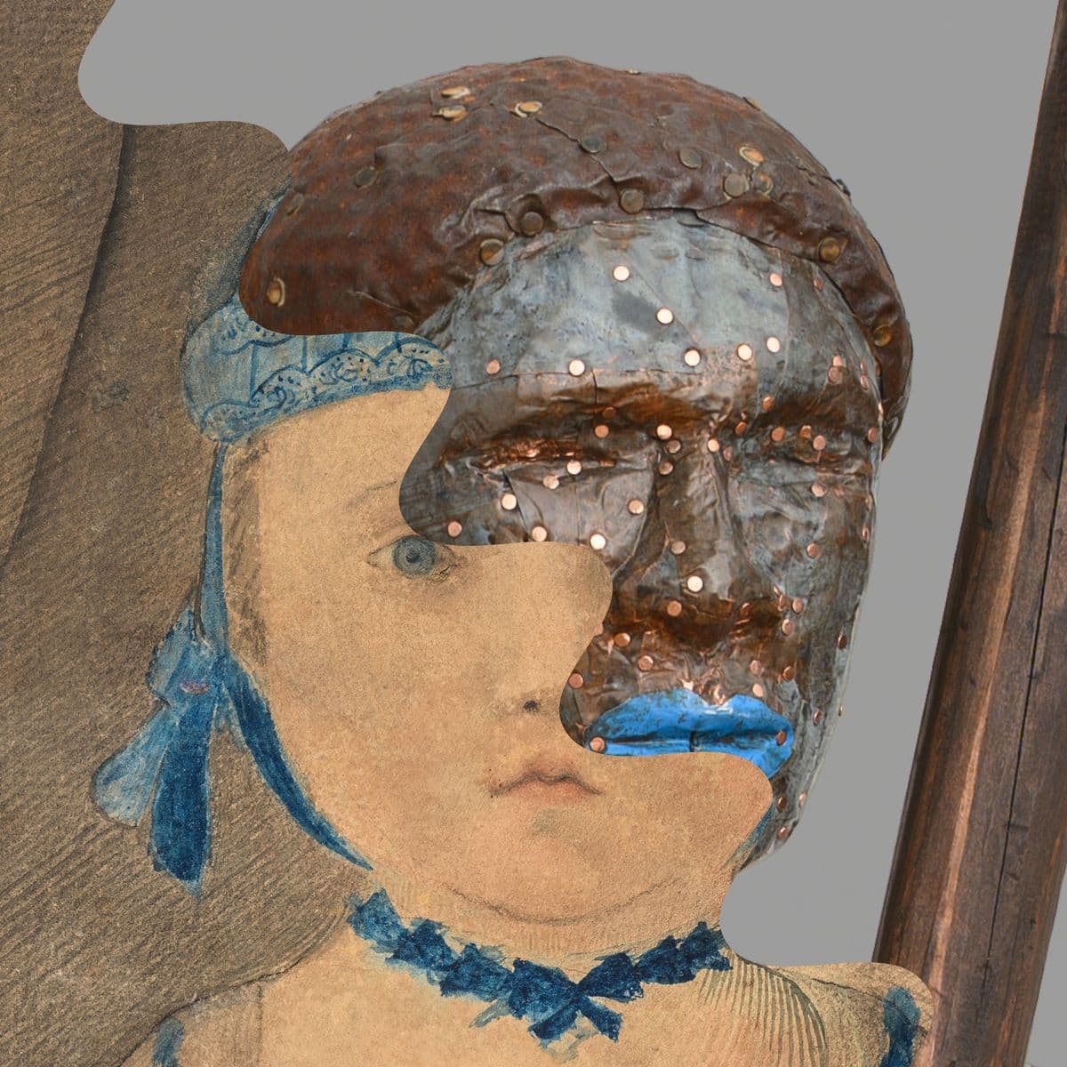 An old masters painting and a contemporary sculpture