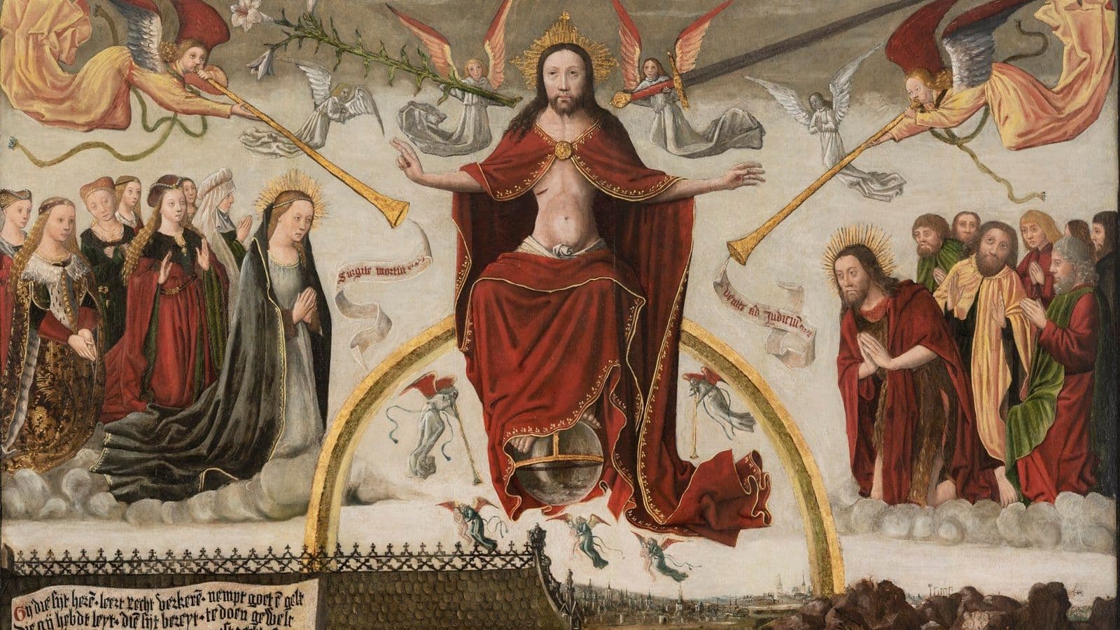 Detail: Jan van Brussel, Tweevoudige gerechtigheid, ca. 1475-1477, olieverf op paneel, Collectie Bonnefanten, langdurig bruikleen Gemeente Maastricht, inv. nr. 1006353. Foto Peter Cox.